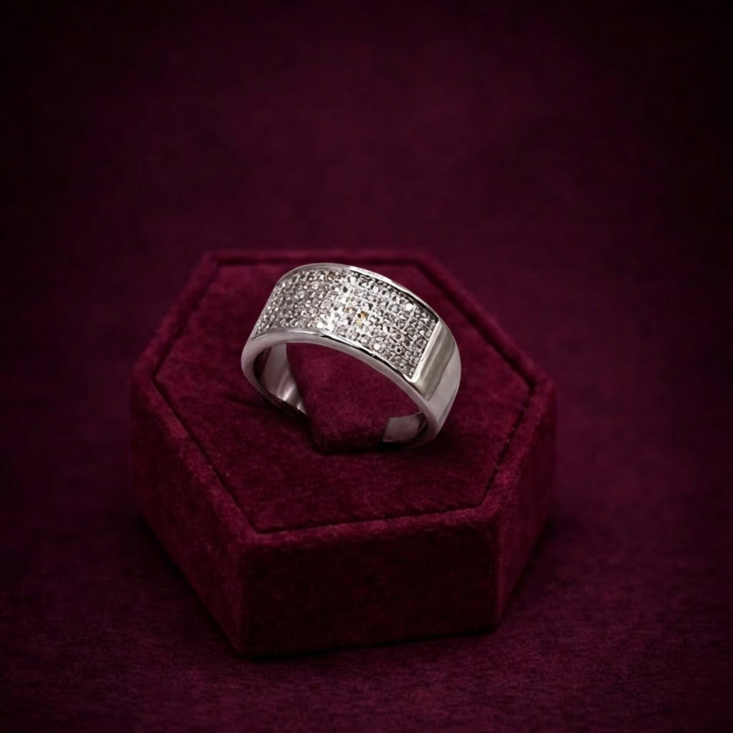 Iced Out Italian Silver Ring CJCZ006