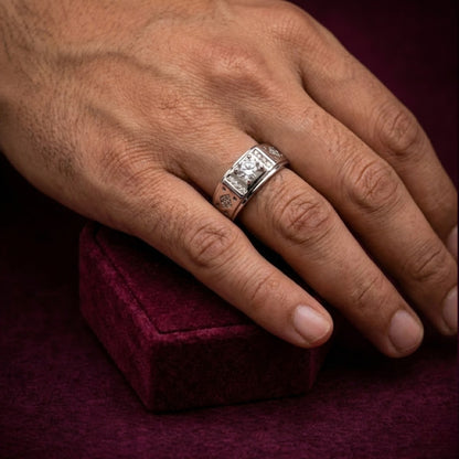 Iced Out Italian Silver Ring CJCZ007