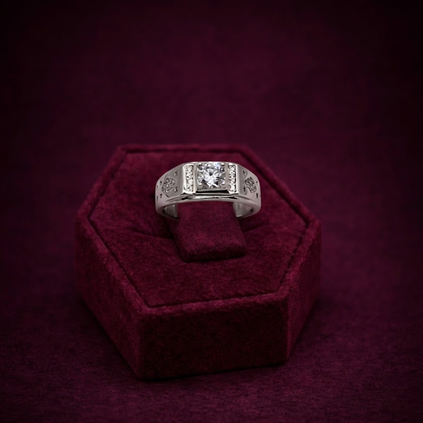 Iced Out Italian Silver Ring CJCZ007