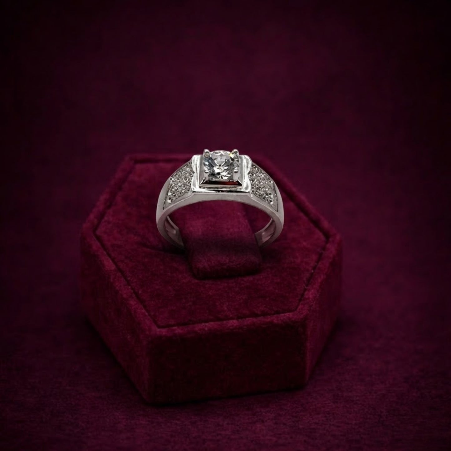 Iced Out Italian Silver Ring CJCZ008