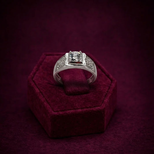 Iced Out Italian Silver Ring CJCZ008