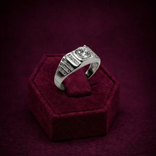 Iced Out Italian Silver Ring CJCZ011